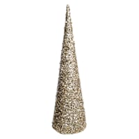 Gold Glittered Cone Tree, 30"