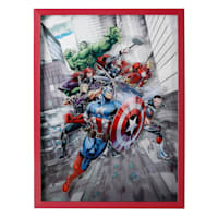 Glass Framed Avengers Print Wall Art, 15x20