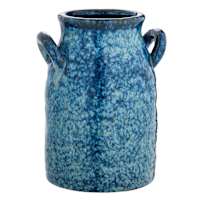Blue Reactive Glaze Vase, 10"