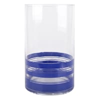 Ty Pennington 4X9 Blue Stripe Glass Vase