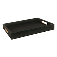 Tracey Boyd Green Woven Tray, 16x12