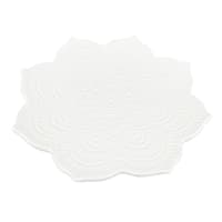 Found & Fable White Flower Ceramic Serving Tray, 9"