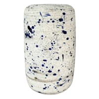 Ty Pennington Blue Speckled Ceramic Vase, 11"