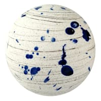 Ty Pennington Blue Speckled Ceramic Orb, 5"