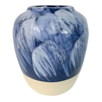 Ty Pennington Blue Ceramic Vase, 4"