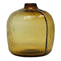 Ty Pennington Amber Glass Vase, 7.7"