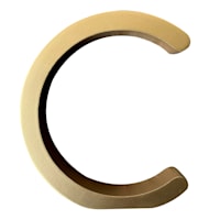 4" Gold Monogram Letter, C