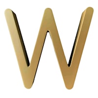 4" Gold Monogram Letter, W