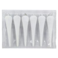 Found & Fable 6-Count White Icicle Drip Shatterproof Ornaments