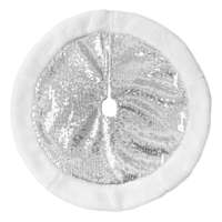 Mini Silver Sequin Tree Skirt, 18"