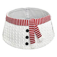 Knit Snowman Tree Collar, 26"