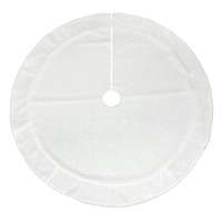 White Plush Tree Skirt, 48"