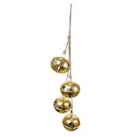 Large Gold Jingle Bell Cluster Ornament, 34"