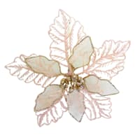 Pink Poinsettia Ornament, 9.5"