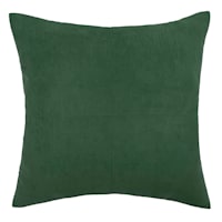 Emerald Green Torrey Faux Suede Throw Pillow, 24"