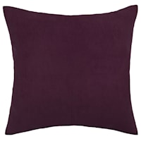 Purple Torrey Faux Suede Throw Pillow, 24"