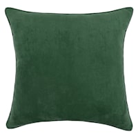 Emerald Green Torrey Faux Suede Throw Pillow, 18"