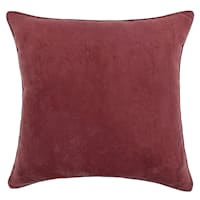 Rio Red Torrey Faux Suede Throw Pillow, 18"