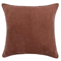 Baked Clay Torrey Faux Suede Throw Pillow, 18"