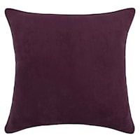Purple Torrey Faux Suede Throw Pillow, 18"