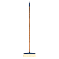 Distressed Bamboo Canoe Broom