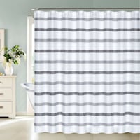 Grey Wesley Waffle Stripe Shower Curtain, 72"