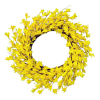 Yellow Forsythia Floral Wreath, 24"