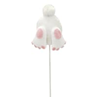 Homespun Easter Bunny Tail Pick, 13"