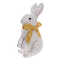 Honeybloom Standing Crackled Easter Bunny, 8"