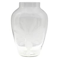 Providence Etched Wide Mouth Glass Vase, 9"
