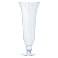 Willow Crossley Clear Glass Trumpet Vase, 17.7"