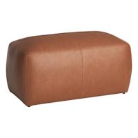 Honeybloom Beau Cognac Faux Leather Bench