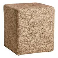 Found & Fable Spot Round Ottoman, Brown