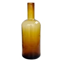 Honeybloom Amber Bottle Flower Vase, 8"