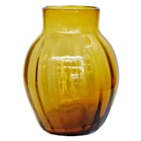 Honeybloom Amber Glass Vase, 5.5"