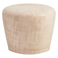 Laila Ali Caila Round Ottoman, Natural