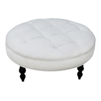 Providence Juliette Tufted Ottoman, Ivory