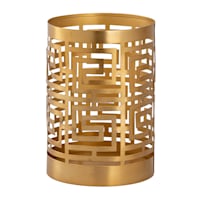 Providence Key Scroll Pillar Candle Holder, Small