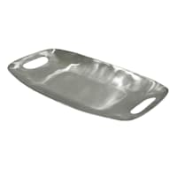 Laila Ali Silver Aluminum Serving Tray