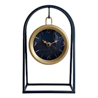Providence Black & Gold Swinging Table Clock