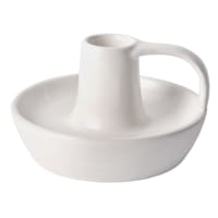 Honeybloom White Ceramic Candle Holder, 2.6"