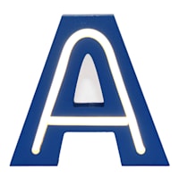 Tiny Dreamers 6" Blue LED Monogram Letter, A