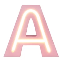 Tiny Dreamers 6" Pink LED Monogram Letter, A