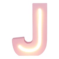 Tiny Dreamers 6" Pink LED Monogram Letter, J