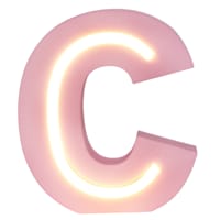 Tiny Dreamers 6" Pink LED Monogram Letter, C