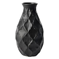 Helen Black Quatrefoil Vase, 12"