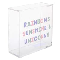 Tiny Dreamers Rainbows Block Sign, 4"