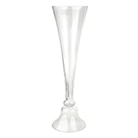 Willow Crossley Clear Glass Trumpet Vase, 40"