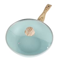 Speckled Mint Green Wok, 11"