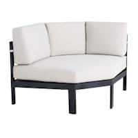 Soho Black Steel Patio Corner Chair